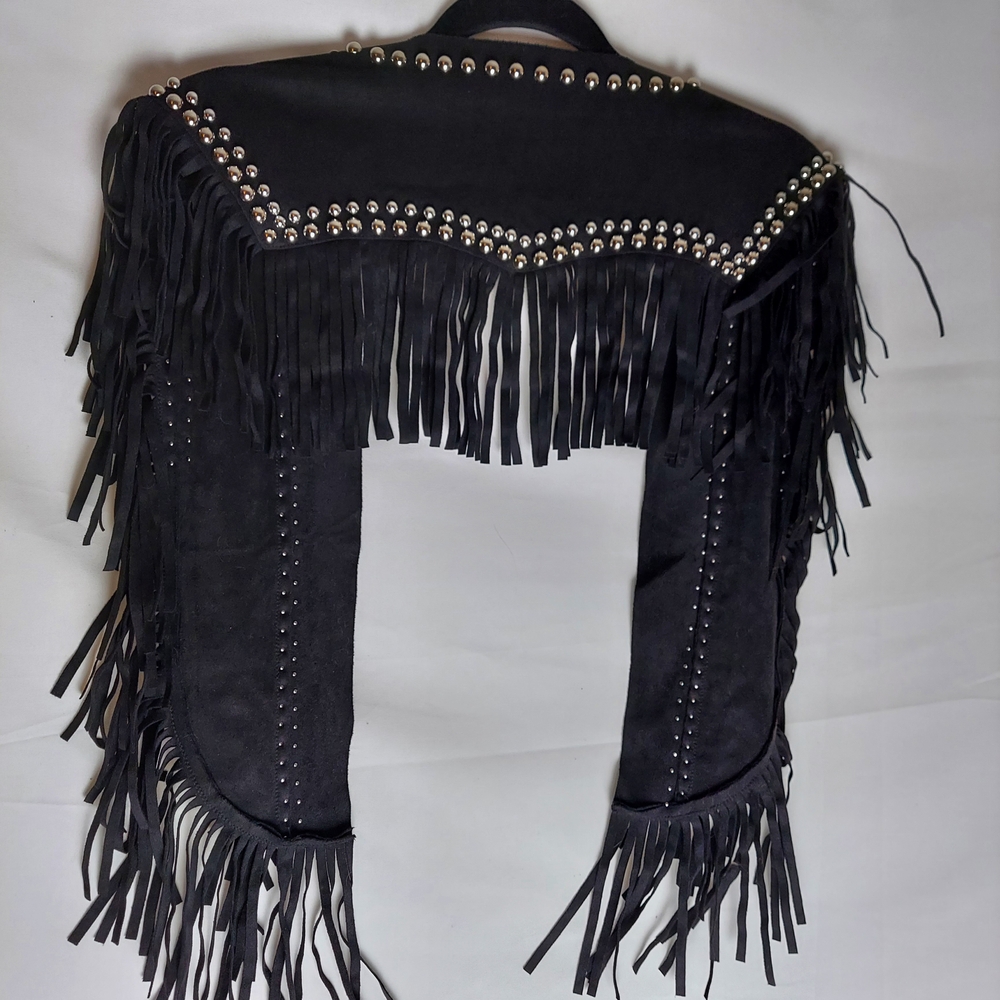 Black Faux Suede Collar With Silver Studs - Picture 2 of 4